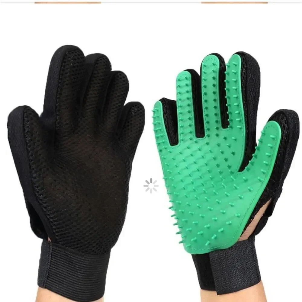 NEW Dog pet grooming mitts gloves for washing grooming massage deshedding B83
